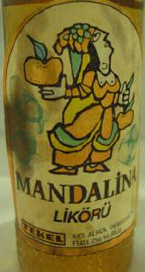 MİNYATÜR İÇKİ ŞİŞESİ KOLEKSİYON MANDALİNA LİKÖRÜ TEKEL 5 CL ALKOL DERECESİ 30 % 