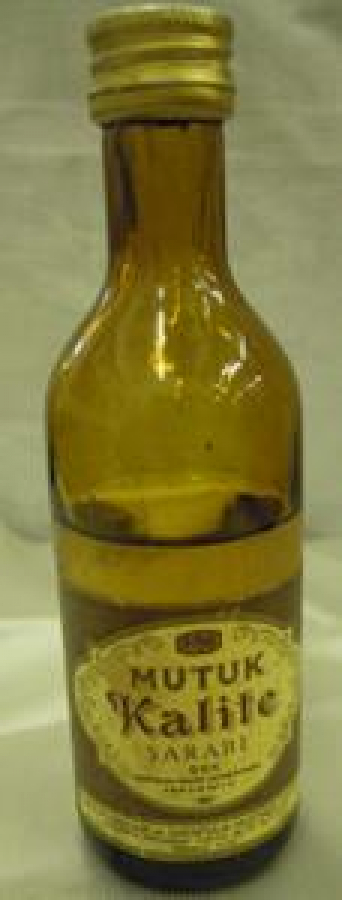 MİNYATÜR İÇKİ ŞİŞESİ KOLEKSİYON MUTUK KALİTE ŞARABI SEK TRAKYANIN SEÇME ÜZÜMLERİNDEN YAPILMIŞTIR 