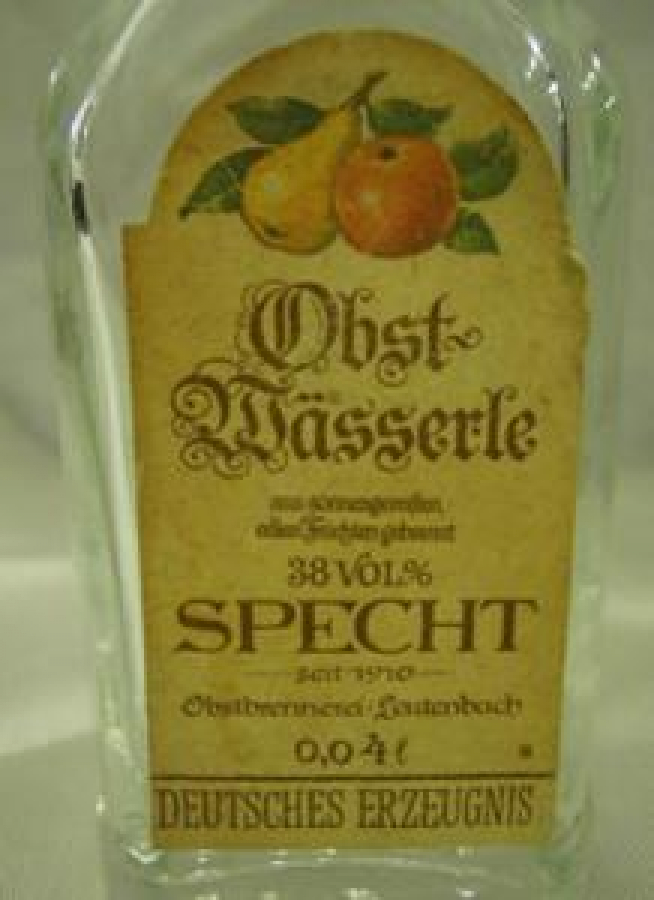 MİNYATÜR İÇKİ ŞİŞESİ KOLEKSİYON SPECHT DEUTSCHES ERZEUGNIS 38 VOL % 