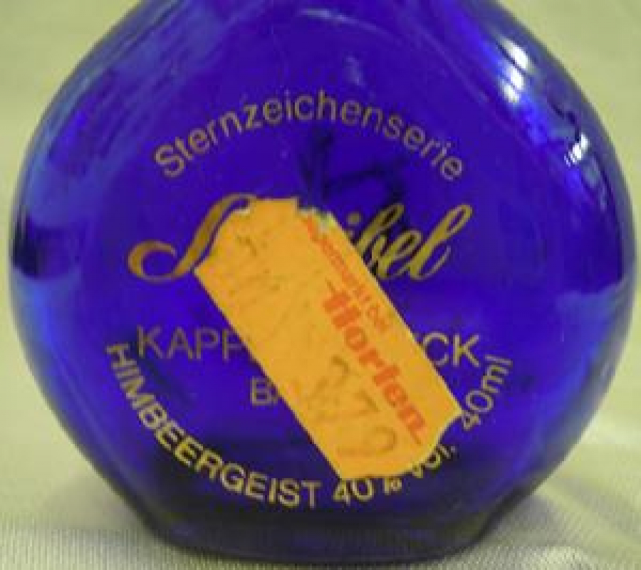 MİNYATÜR İÇKİ ŞİŞESİ KOLEKSİYON WAAGE HEİTER AKTİV EİNGEBİLDET HIMBEERGEIST 40 % 24.9 23.10 