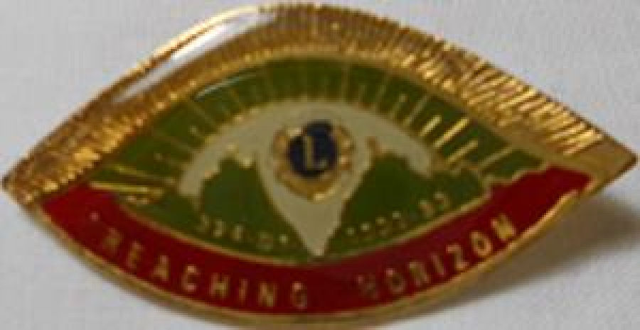 LİONS CLUP YAKA ROZET METAL ORJİNAL 324 D1 1992-93 REACHING HORIZON 