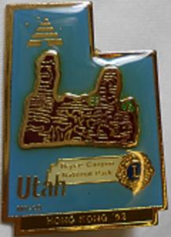 LİONS CLUP YAKA ROZET METAL ORJİNAL BRYCE CANYEN NATIONAL PARK UTAH MD-20HONG KONG 92 