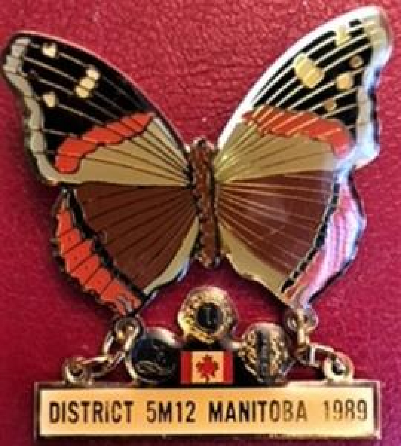 LİONS KÜLÜP RÖZETİ MİNELİ DISTRICT 5M12 MANITOBA 1989