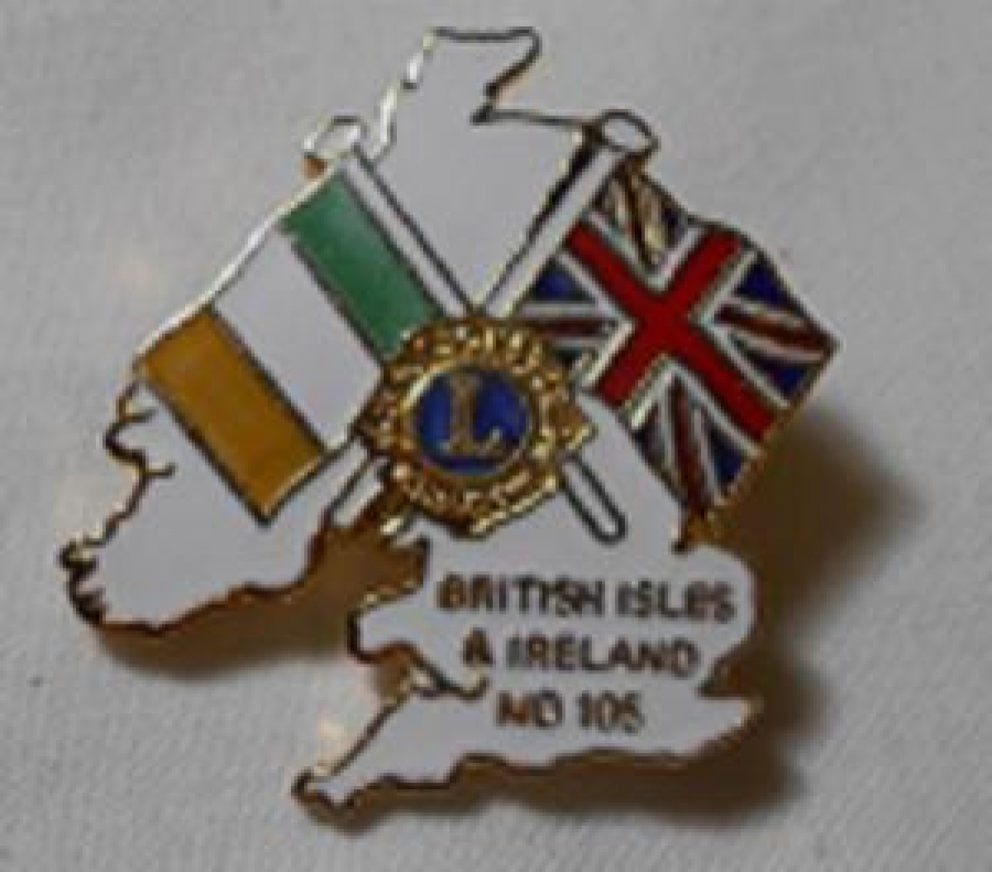 LİONS CLUP YAKA ROZET METAL ORJİNAL BRITISH ISLES IRELAND MD 105 