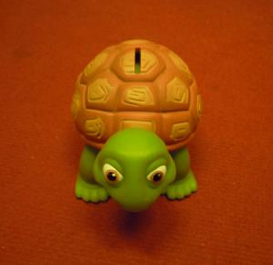 GARANTİ BANKASI BOZUK PARA KAPLUMBAĞA KUMBARA ALT KAPAK YOK 