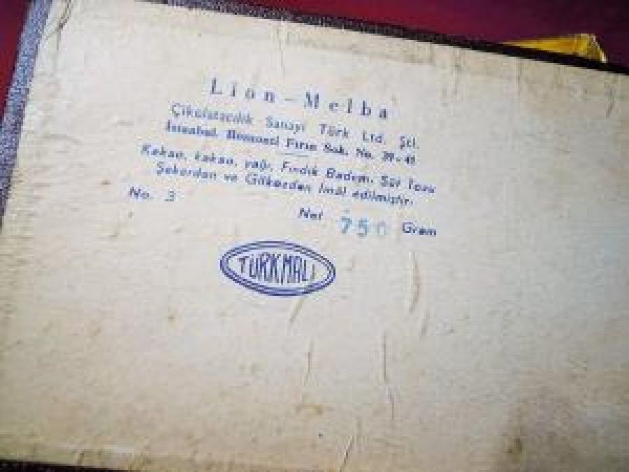 1960 LİON ASSORTED CHOCOLATES FANTAZİ ÇİKOLATA KARTON EL YAPIM KUTU 