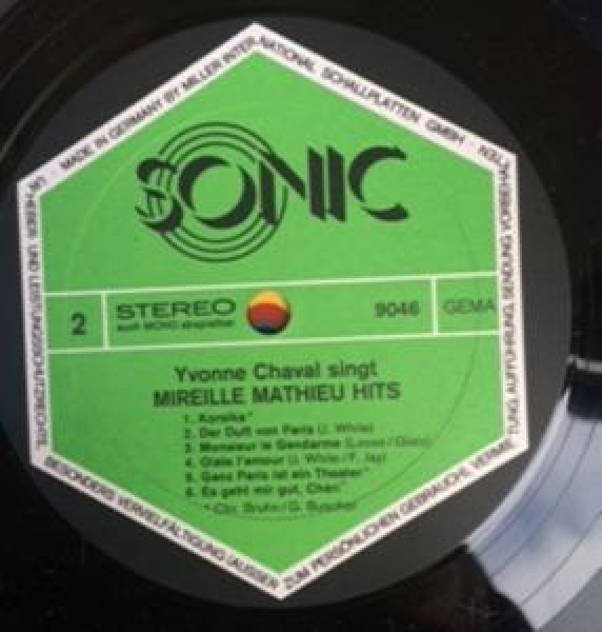 MIREILLE MATHIEU HITS YVONNE CHAVAL SINCT LP UZUN ÇALAR PLAK 