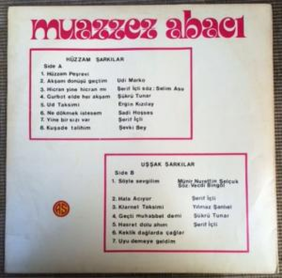 MUAZZEZ ABACI 33 LÜK LP UZUNCALAR KABINDA PLAK 