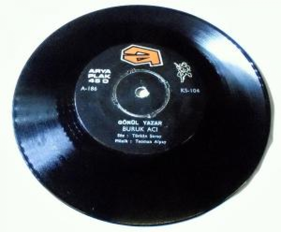 GÖNÜL YAZAR A-BURUK ACI B-SEN BENSİZ BEN SENSİZ 45 LİK PLAK 