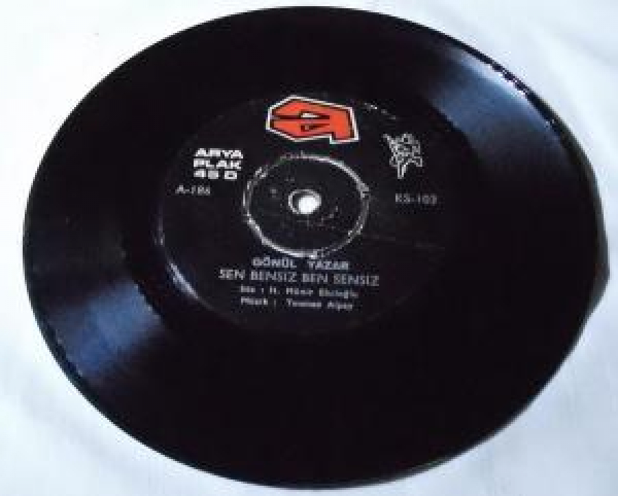 GÖNÜL YAZAR A-BURUK ACI B-SEN BENSİZ BEN SENSİZ 45 LİK PLAK 