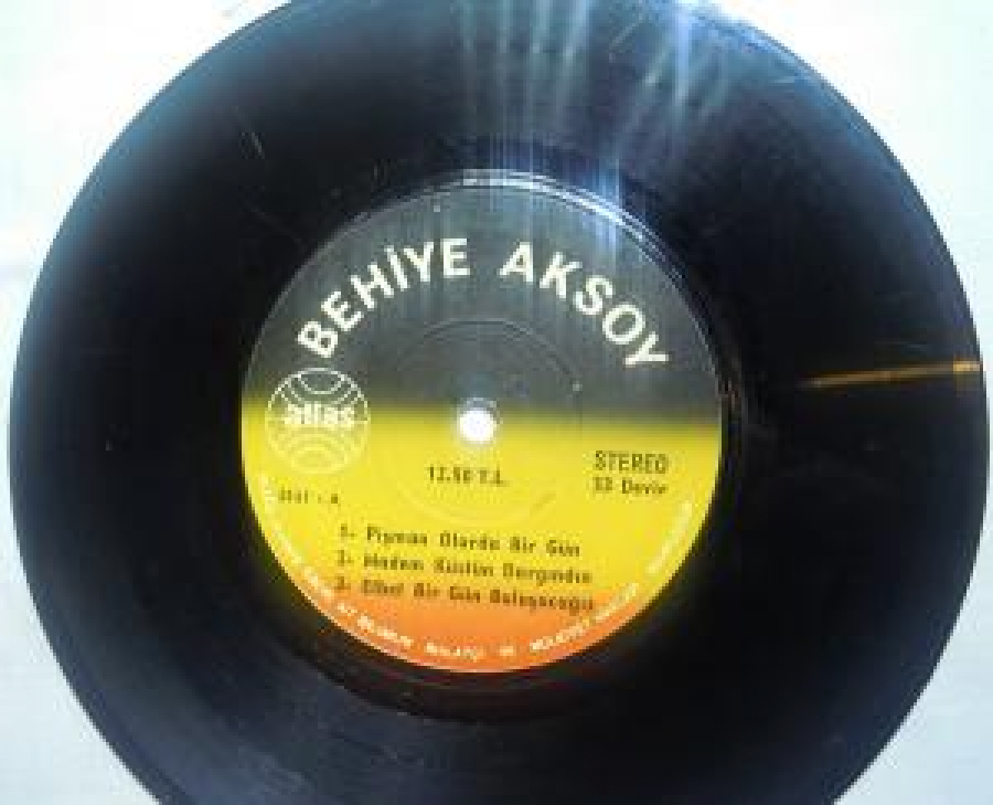 MİNİ LP 6 ŞARKI BEHİYE AKSOY 3141-A 33 DEVİR 45 LİK PLAK 