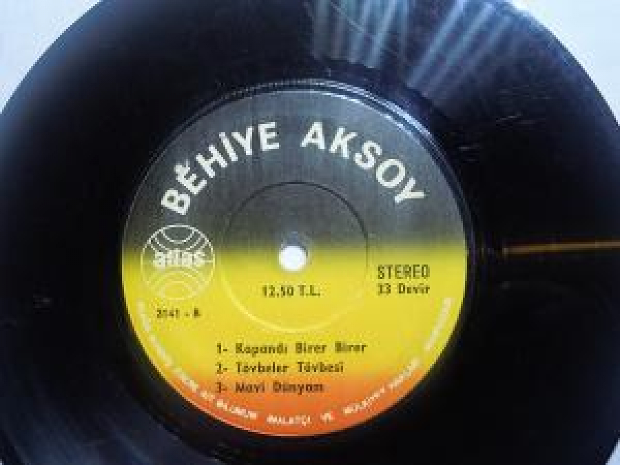 MİNİ LP 6 ŞARKI BEHİYE AKSOY 3141-A 33 DEVİR 45 LİK PLAK 