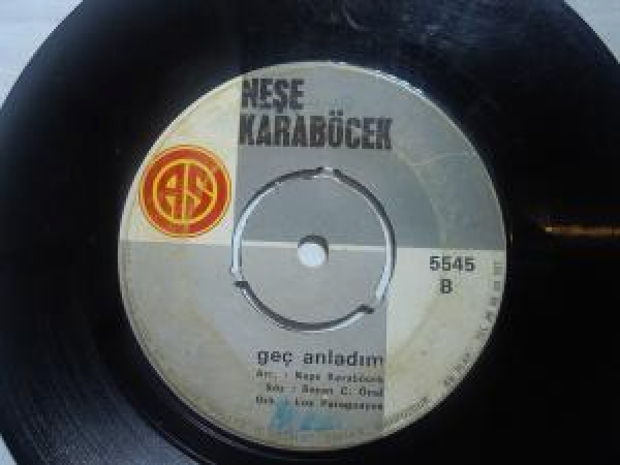 NEŞE KARA BÖCEK 5545 A GEÇMİŞ OLA - 5545 B GEÇ ANLADIM 45 LİK YERLİ PLAK 