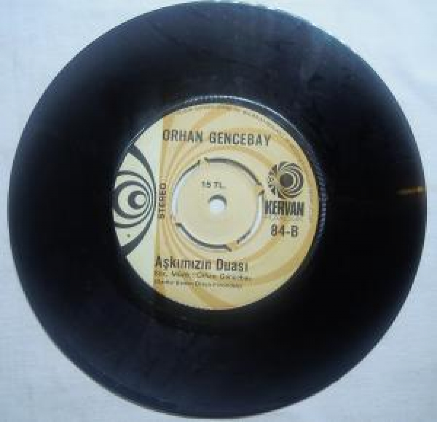 ORHAN GENCEBAY 84-A DUYUN BENİ 84-B AŞKIMIN DUASI 45'LİK YERLİ PLAK 