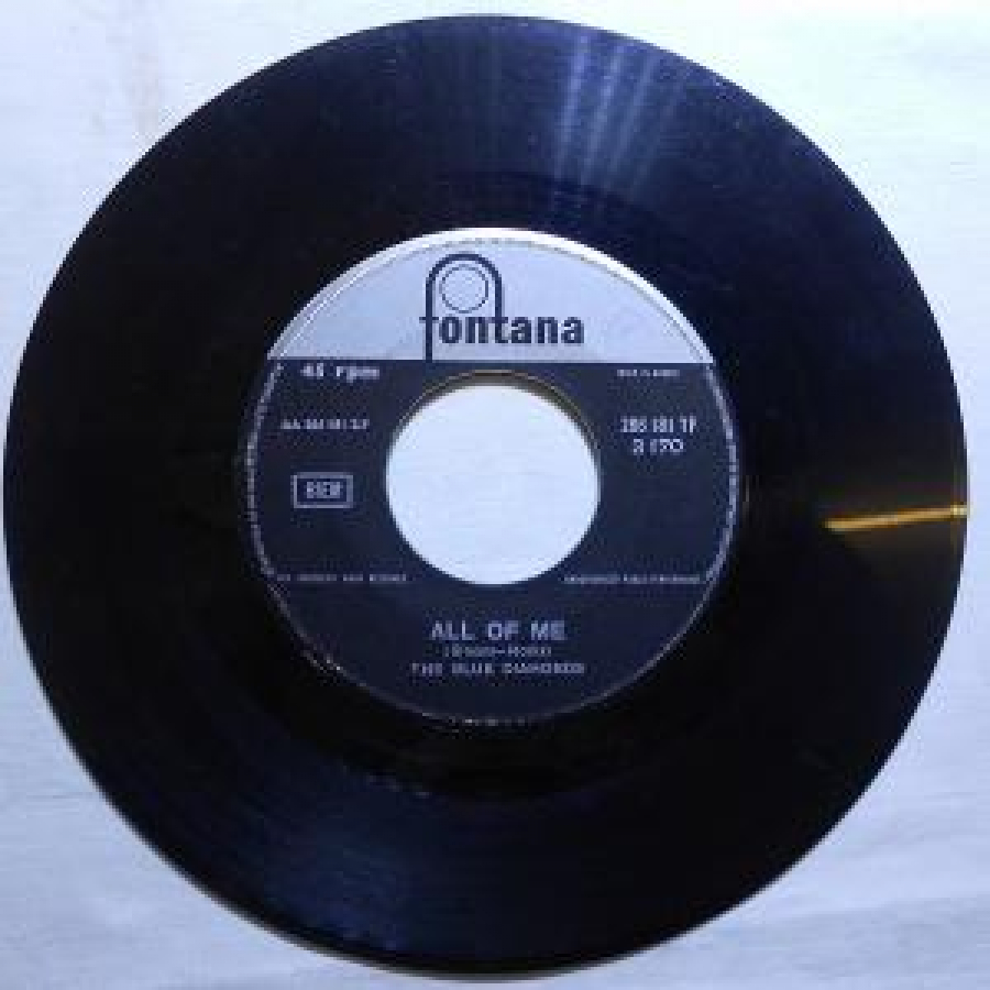 FONTANA RAMONA (WAYNE-GİLBERT) THE BLUE DIAMONDS; ALL OF ME (SİMONS-MARKS)THE BLUE DIAMONDS 45'LİK YABANCI PLAK 