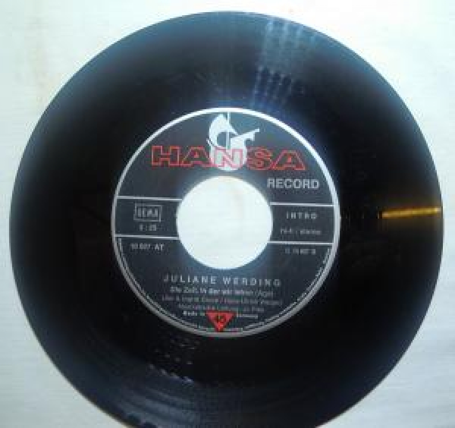 JULIANE WERDING DİE ZEİT, İN DER WİR LEBEN (AGE) (JİM INGRİD CROCE / HANS - ULRİCH WEİGEL) MUSİKALİSCHE LEİTUNG : JO PIEE 45 LİK YABANÇİ PLAK 