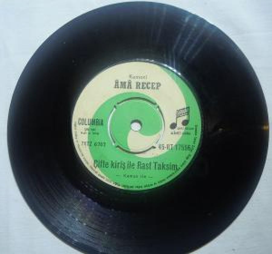 KEMANİ AMA RECEP HİCAZ TAKSİM -KEMAN İLE-, ÇİFTE KİRİŞ İLE RAST TAKSİM 45 LİK YERLİ PLAK 