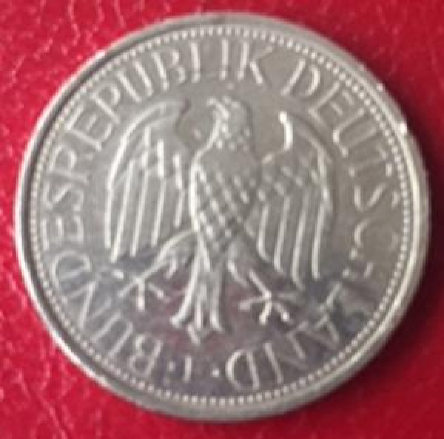 1 DEUTSCH MARK 1990 DEUTSCHLAND.F.BUNDESREPUBLIK METAL PARA 