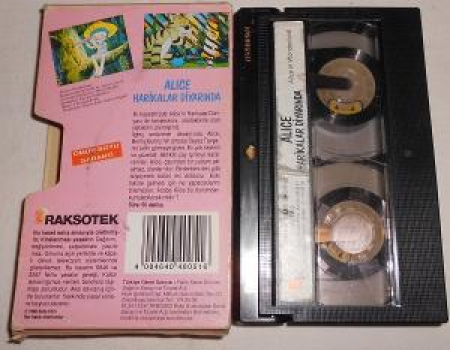  RAKSOTEK BETAMAKS ÇİZGİ FİLİM KASET ALİCE HARİKALAR DİYARINDA BEYAZ TAVŞAN'İN EVİ VİDEO KASET