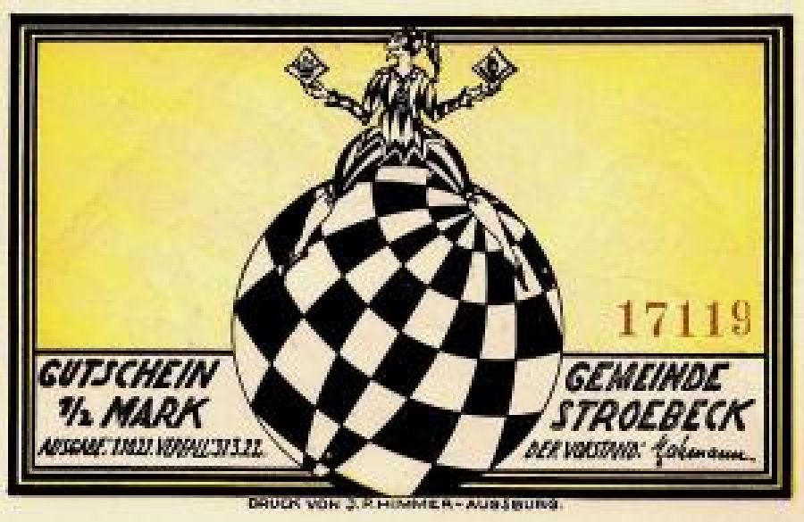 NOTGELD NARREN - MATT DAS IST EIN MATT IN 2 ZÜGEN ! 25 PFENNİG 1.10.1921 