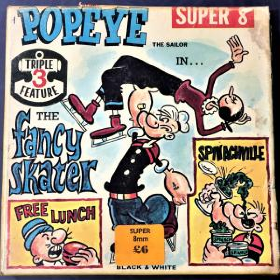 POPEYE SÜPER 8 MM RENKLİ ÇİZGİ FİLM TEMEL REİS VE SAFİNAZ 