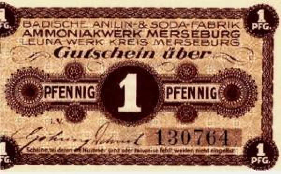 ALMAN NOTGELD KAĞIT PARA ALMANYA TÜRİNGEN KASABASI 1 PFENNİG 130764 