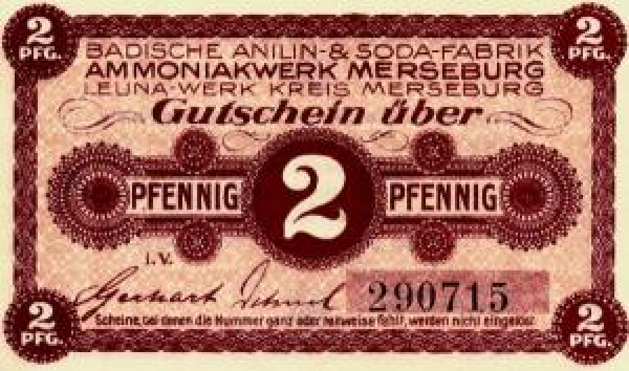 ALMAN NOTGELD KAGIT PARA ALMANYA TÜRİNGEN KASABASI 2 PFENNİG 290715 