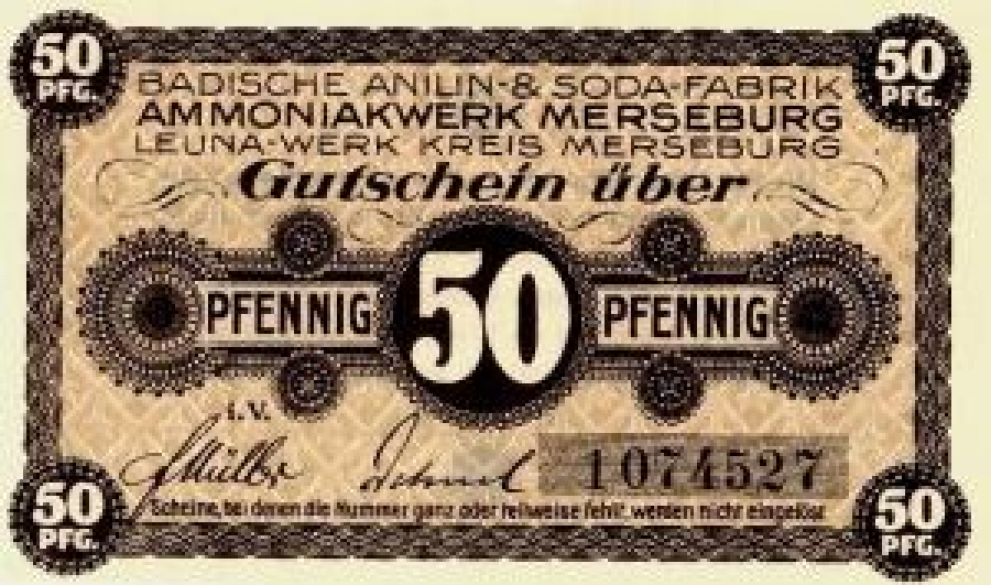 ALMAN NOTGELD KAĞIT PARA ALMANYA TÜRİNGEN KASABASI 50 PFENNİG 31.07.1921 