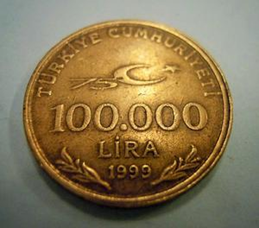 TÜRKİYE CUMHURİYETİ 100.000 LİRA LİRA 1999 MUSTAFA KEMAL ATA TÜRK 