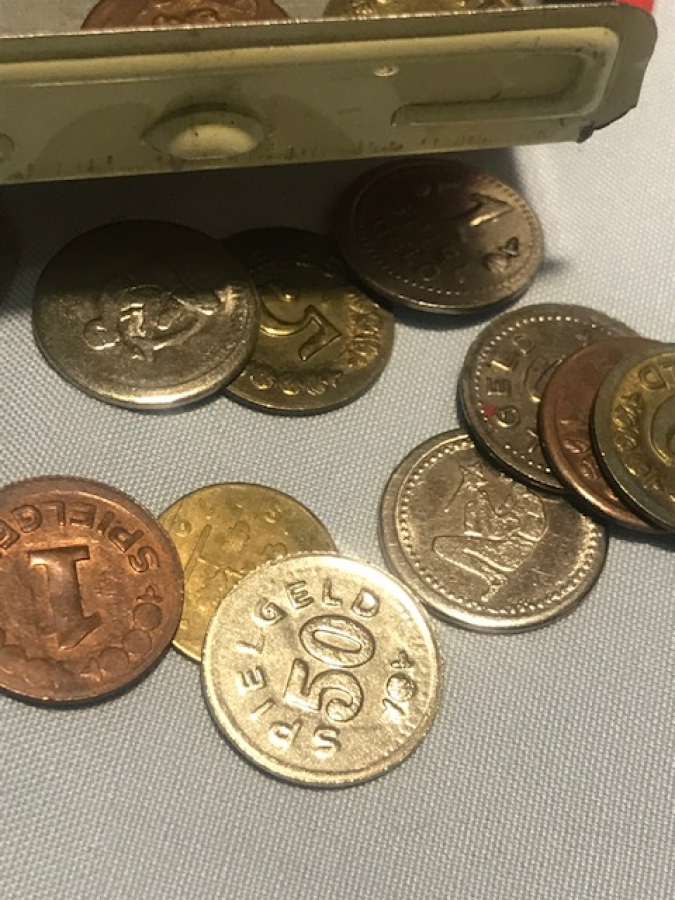 TENEKE MEKANİK YAZAR KASA OYUNCAK  ALMAN 1940 