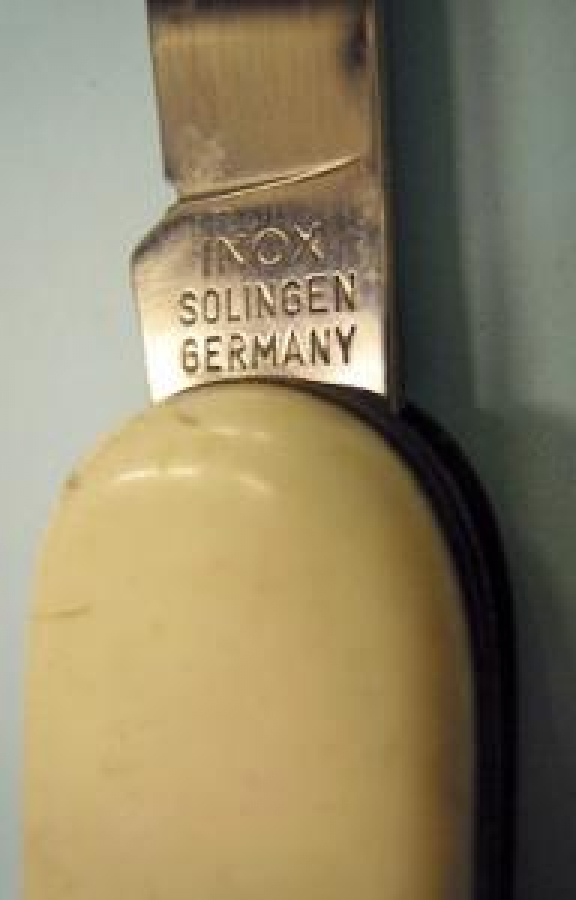 INOX SOLINGEN GERMANY ÇAKI ÇELİK GÖVDE KEMİK KAPLAMA 