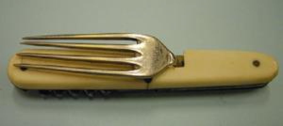 KEMİK METAL ÇATAL TİRBUŞON  ŞEF TADIM ÇATAL