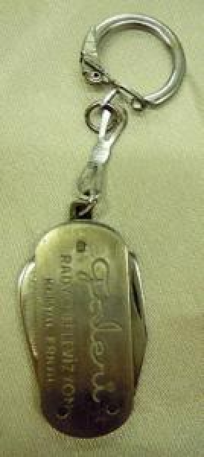 NEVTRON TELEVİZYON TEL 22-15-89 GALERİ RADYO TELEVİZYON KEMAL ERKAL METAL ANAHTARLIK ÇAKI 