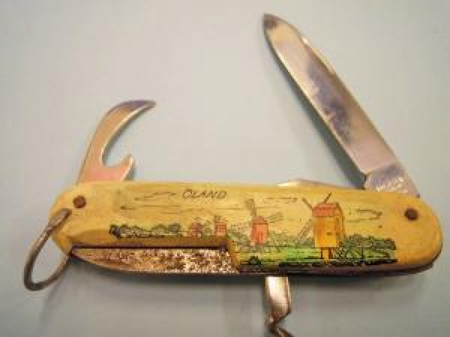 OLAND KEMİK KAPLAMA DESENLİ ALMAN PASLANMAZ ÇELİK ÇOK AMAÇLI ÇAKI 