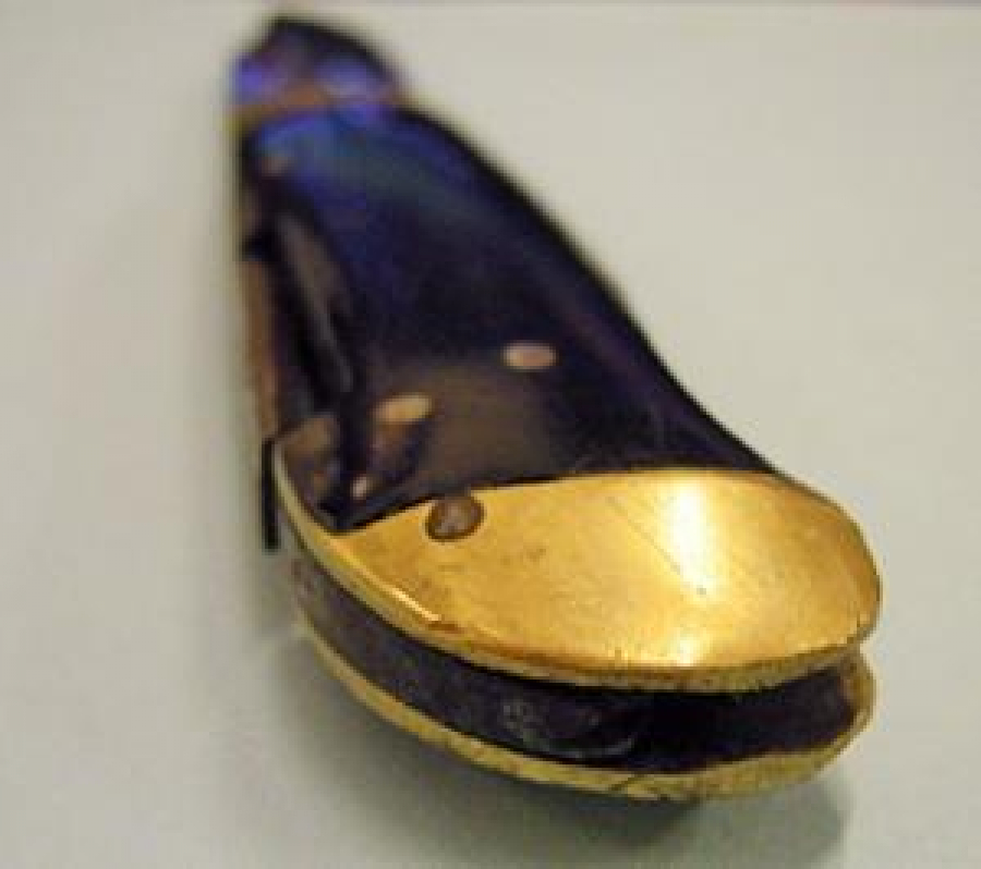 OSMANLI YAZILI DAMGALI EL YAPIM CAKI BAĞ KAPLAMA PİRİNC BAŞLIK YATAK ÇELİK ÜSTÜNE