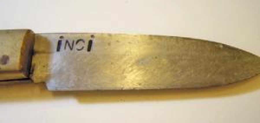 YERLİ FİBER SAP İŞLEMELİ ÇELİK TEK UÇ İNCİ ÇAKI 