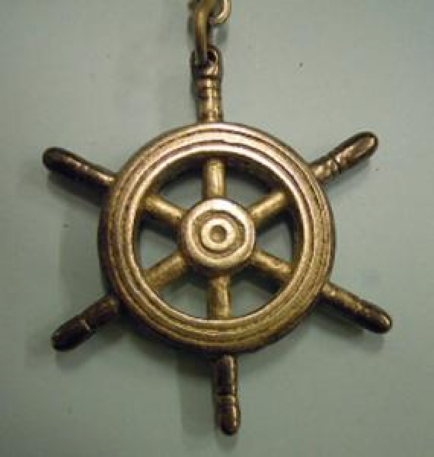 GEMİ DÜMENİ METAL SARI ANAHTARLIK