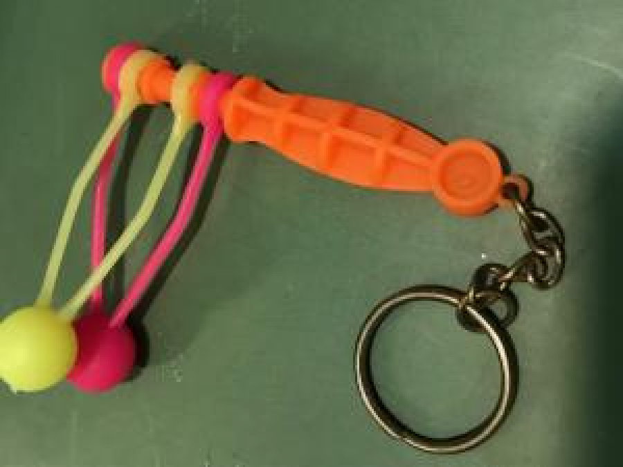 SOKAK EL OYUNU ŞAK ŞAK MASKOT ANAHTARLIK PEMBE SARI TURUNCU 3 RENKLİ 