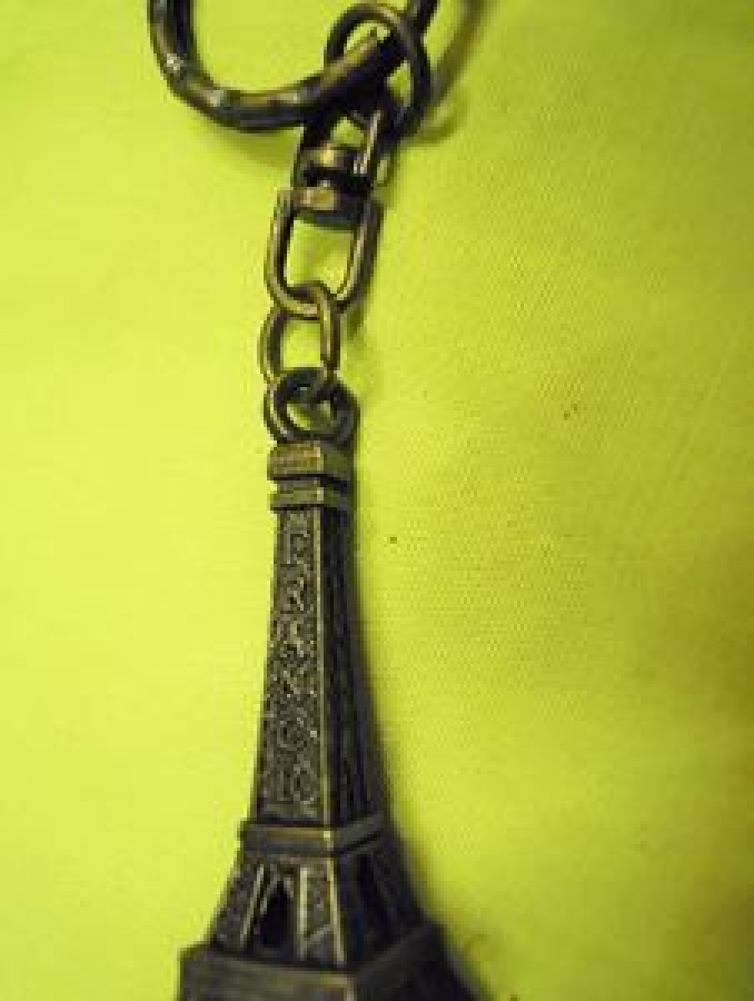 FRANCE PARIS EYFEL KULESİ MAKEDİ SARI DÖKÜM ANAHTARLIK 