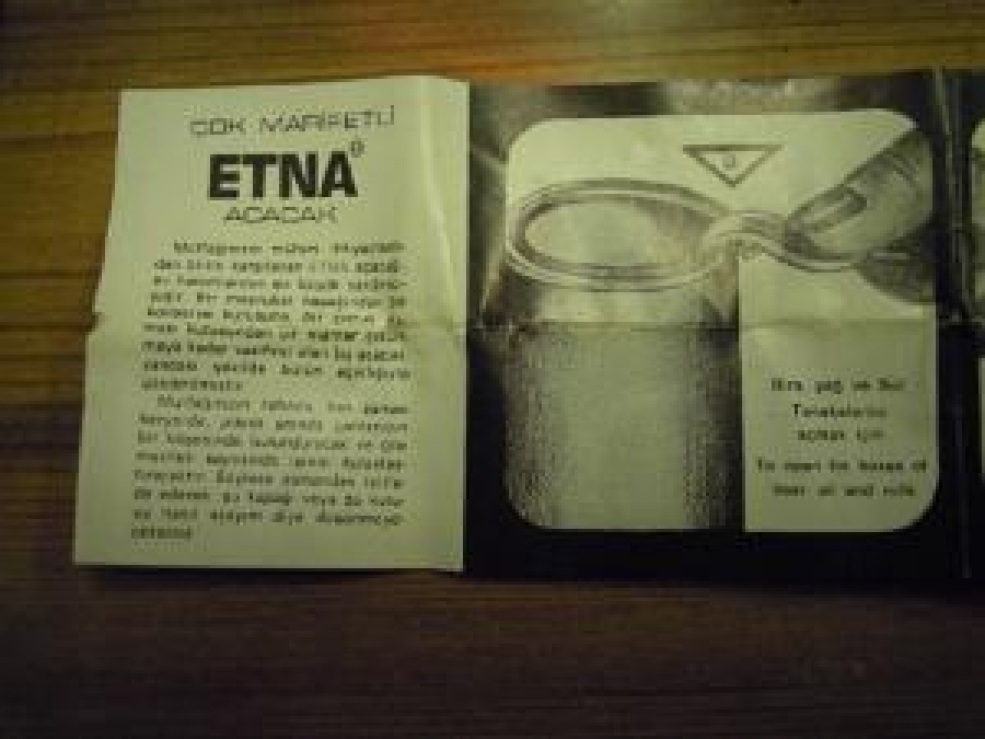 KUTUSUNDA ÇOK MARİFETLİ ETNA AÇACAK KONSERVE MEŞRUBAT 