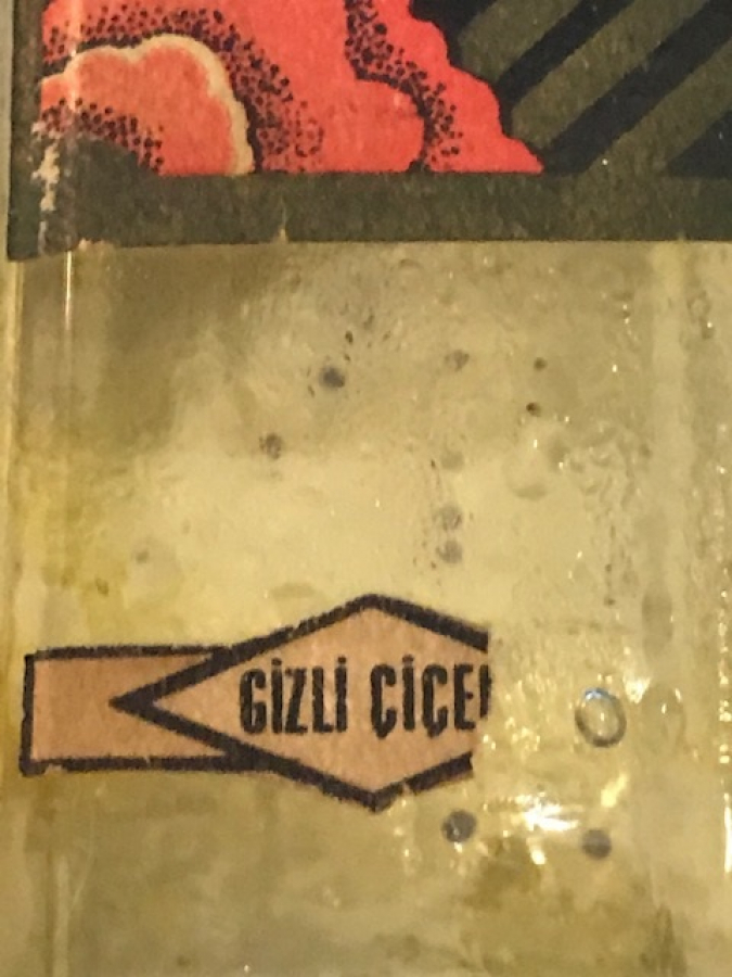 ECZACI K. AKTAŞ KOLONYA  GİZLİ CİCEK  HİLAL ECZANESİ İZMİR BAKALIT KAPAK CAM SİŞE