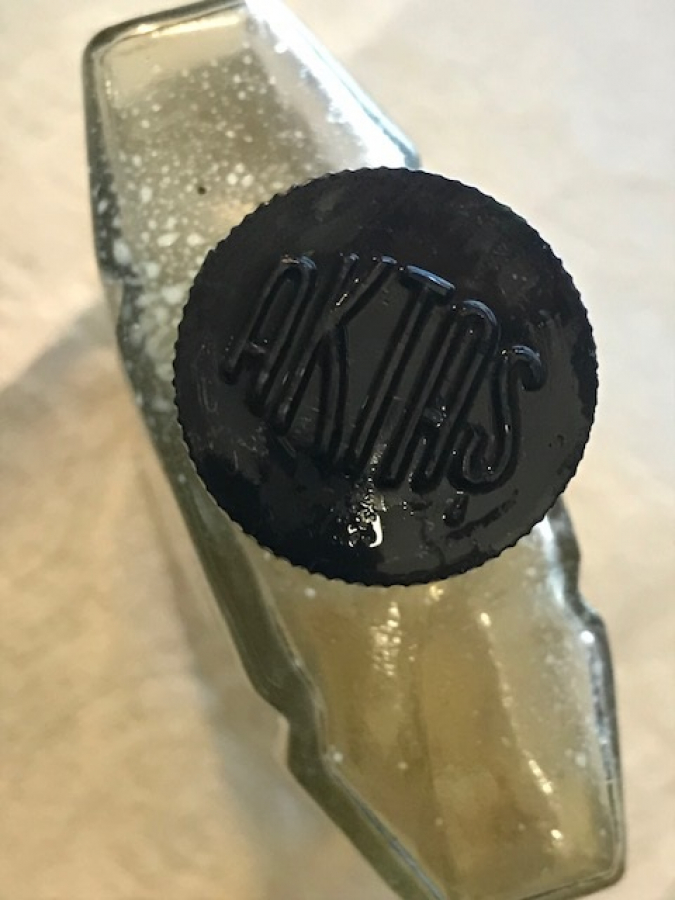 ECZACI K. AKTAŞ KOLONYA  GİZLİ CİCEK  HİLAL ECZANESİ İZMİR BAKALIT KAPAK CAM SİŞE