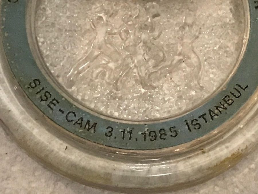 3.İNTERCONTİNENTAL EUR ASIA MARATHON  3.11.985 İSTANBUL ŞİŞE CAM MADALYA