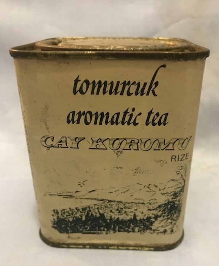 ÇAY KURUMU RİZE TOMURCUK KOKULU CAY TENEKE KAPAKLI ÇAY KUTU