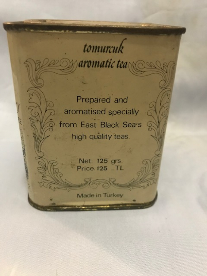 ÇAY KURUMU RİZE TOMURCUK KOKULU CAY TENEKE KAPAKLI ÇAY KUTU