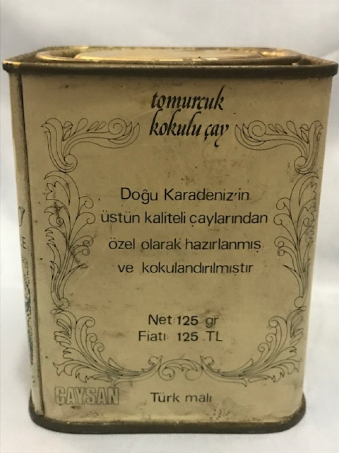 ÇAY KURUMU RİZE TOMURCUK KOKULU CAY TENEKE KAPAKLI ÇAY KUTU