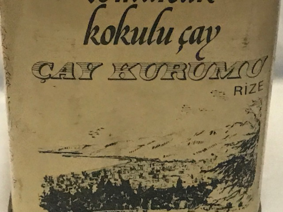 ÇAY KURUMU RİZE TOMURCUK KOKULU CAY TENEKE KAPAKLI ÇAY KUTU
