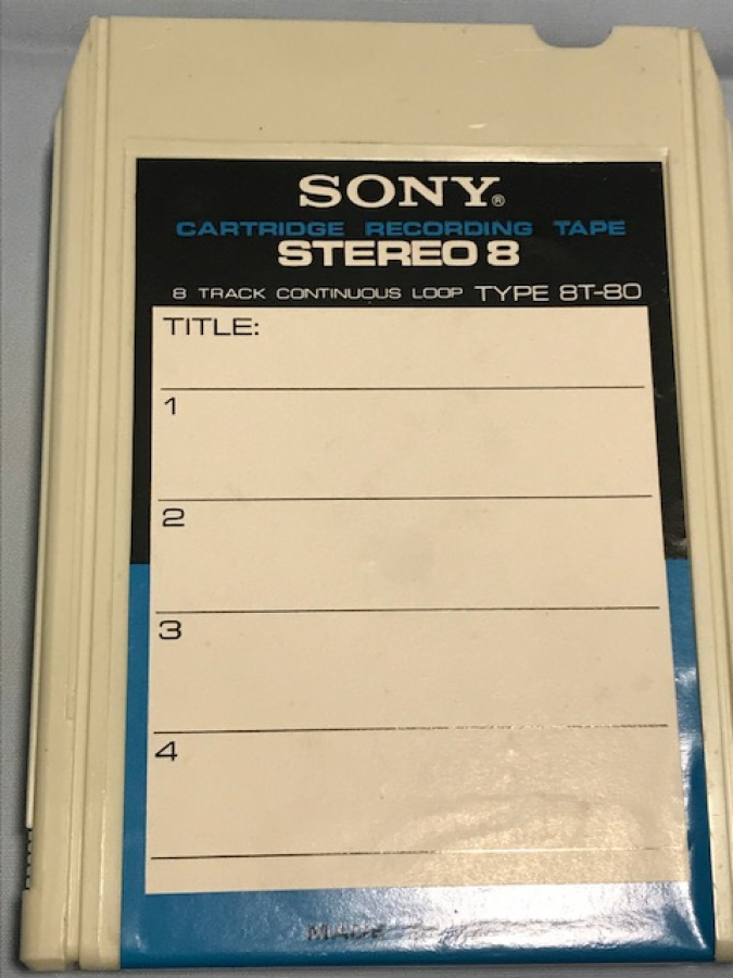 SONY  8 TRACK CARTRİDGE RECORDING TAPE BANDE A  CARTOUCHE  KARTUŞ KASET KUTUSUNDA KULLANILMAMIŞ