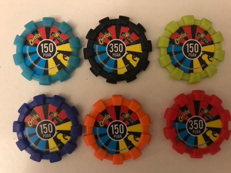 TASO CHEETOS 6 ADET DEGİŞİK RENK VE PUAN KAUCUK DEGİŞEBİLEN KENARLI