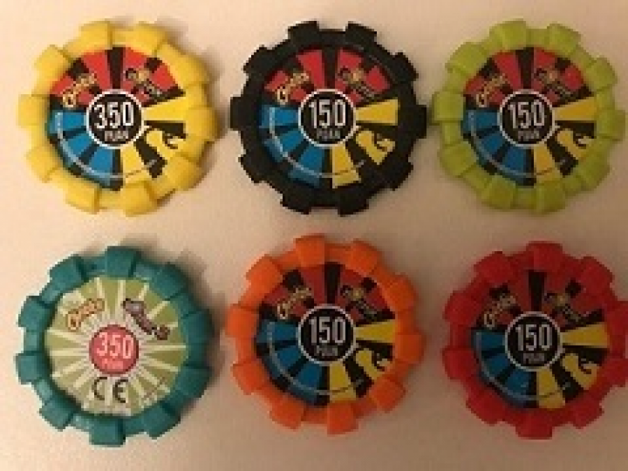 TASO CHEETOS 6 ADET DEGİŞİK RENK VE PUAN KAUCUK  TIRTIKLI YUVARLAK KENARLI